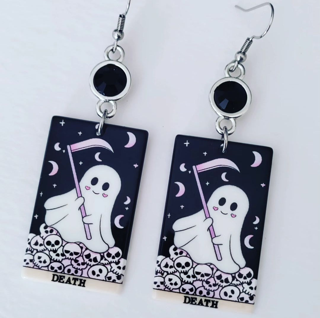 Lil Death Tarot Earrings