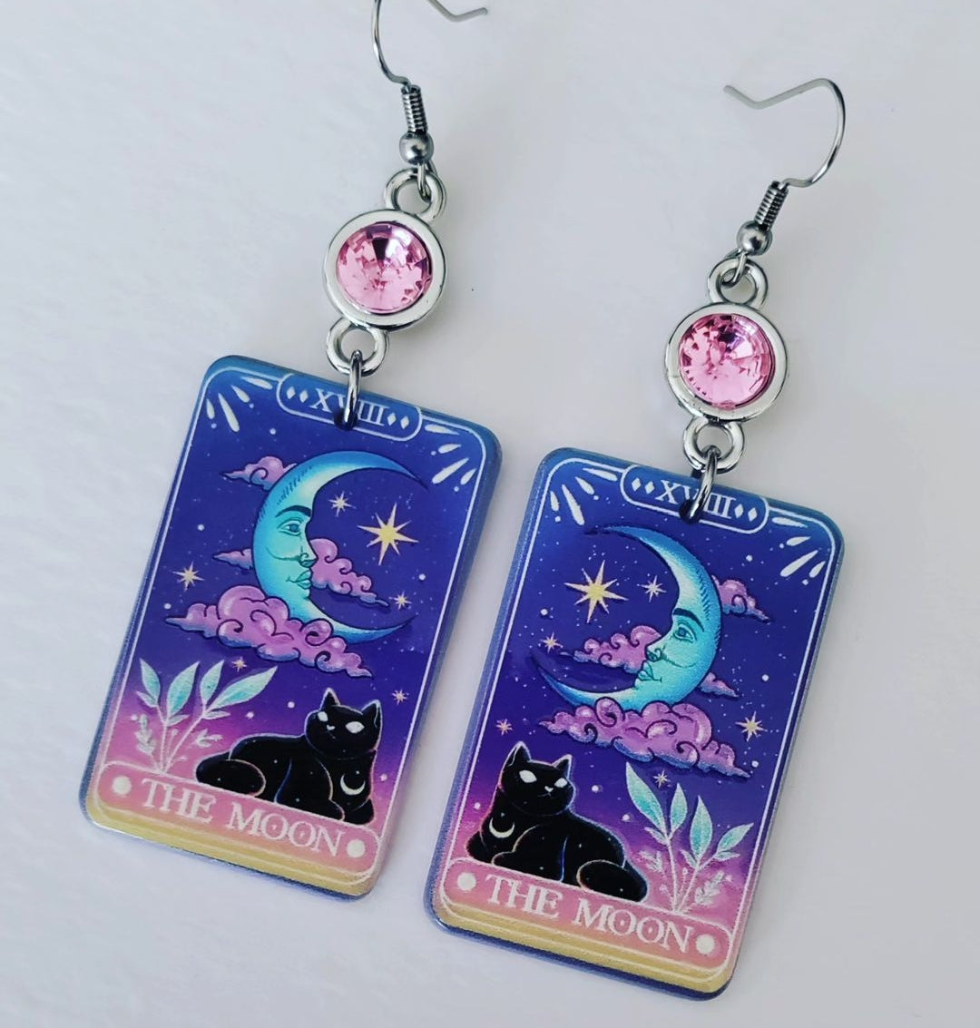 Lilac Moon Tarot Earrings