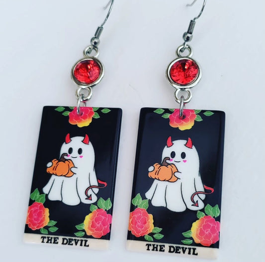 Lil Red Tarot Earrings