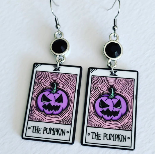 The Pumpkin Tarot Earrings