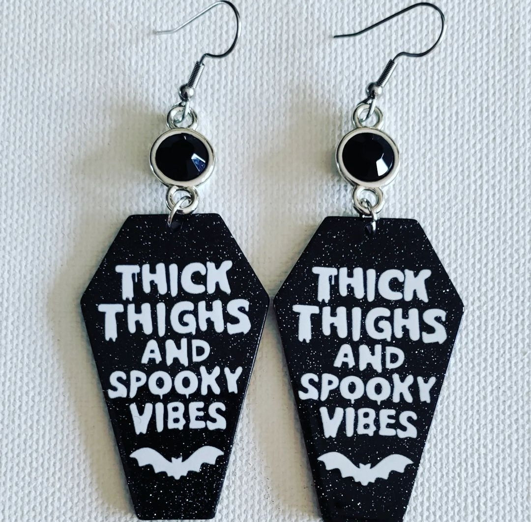 Thick Thighs and Spooky Vibes Earrings