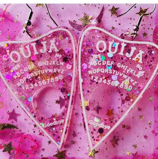 Pink Ouija Earrings