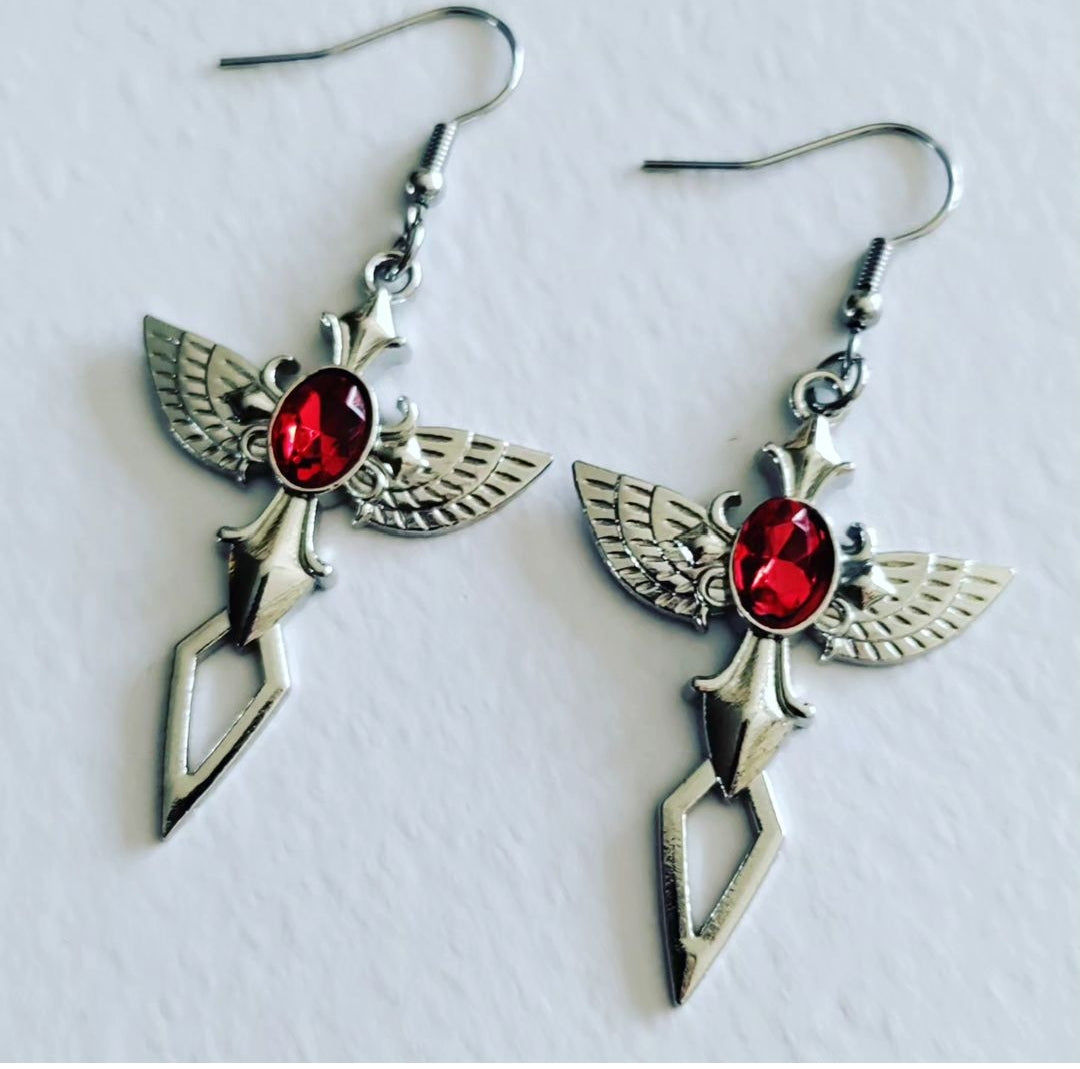 Winged Crosses Earrings