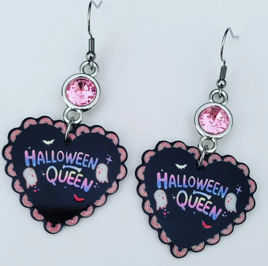 Halloween Queen Pink Earrings