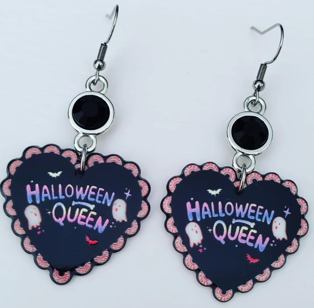 Halloween Queen Black Earrings