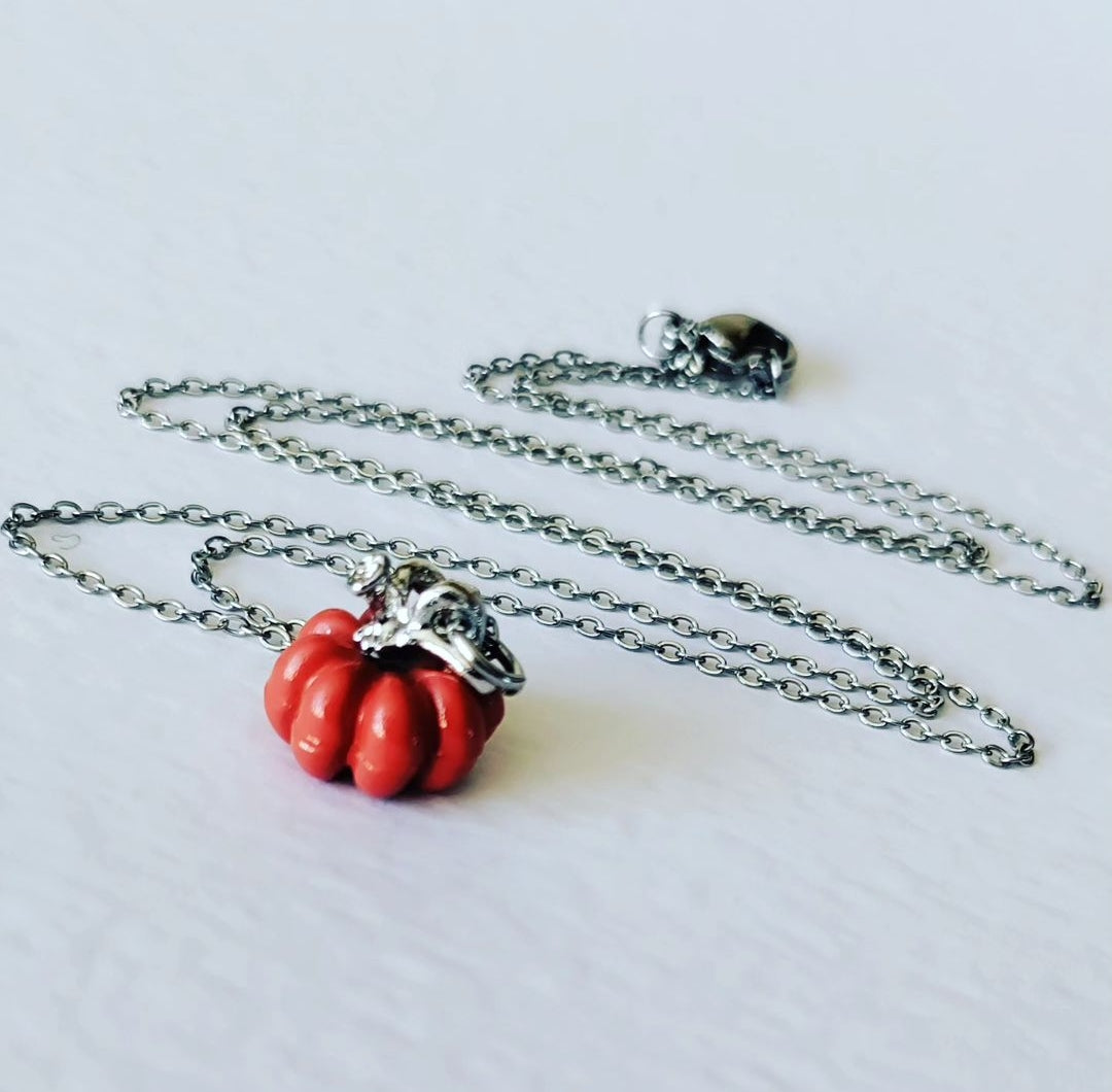 Tiny lil Pumpkin Necklace