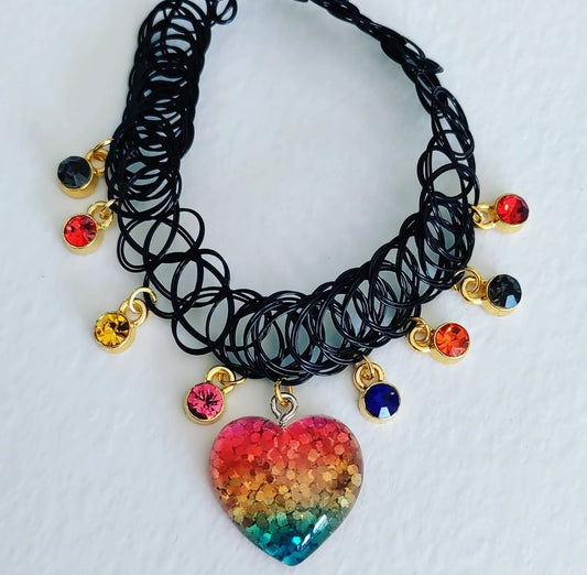 Rainbow Tattoo Choker