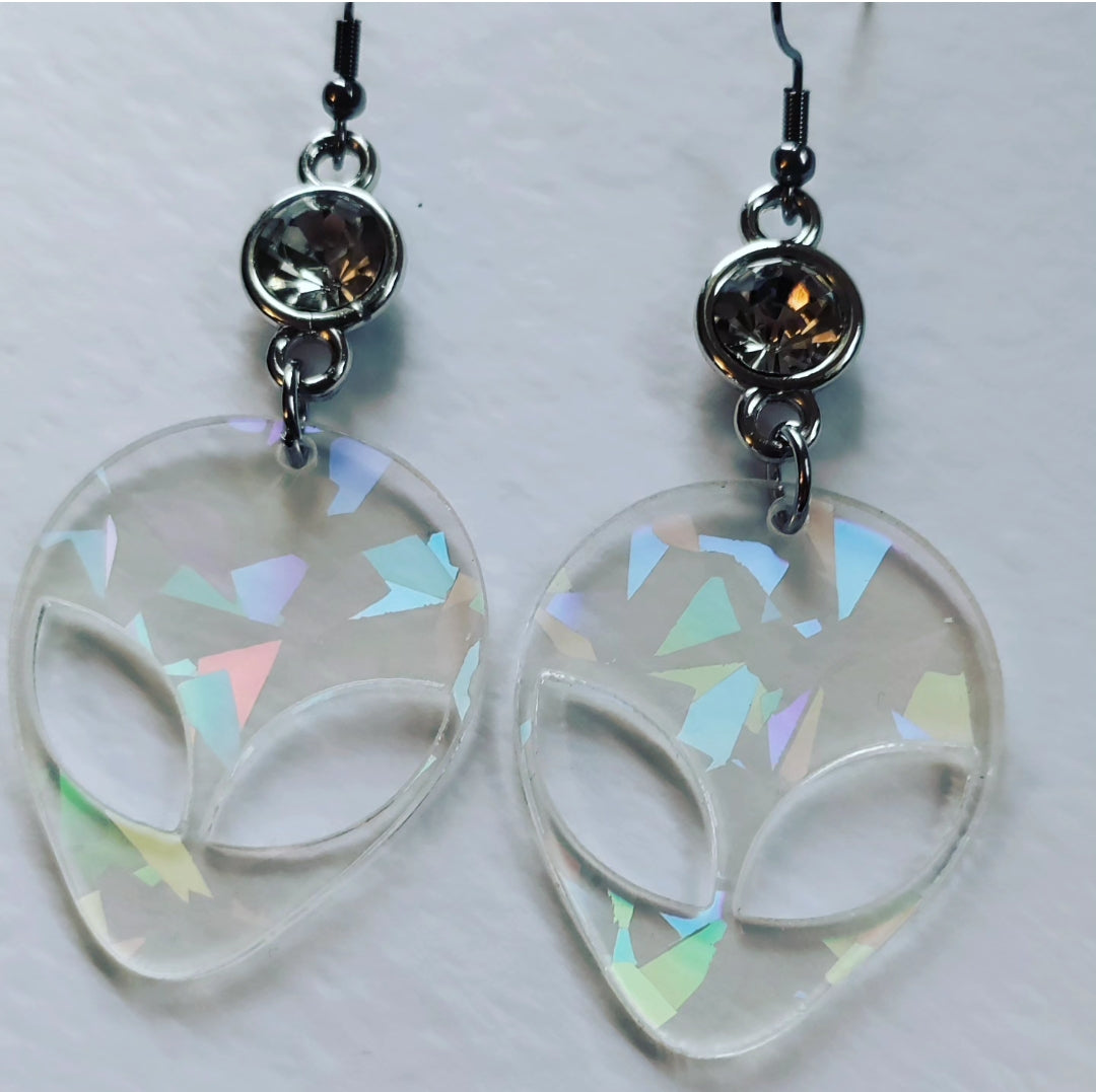 Holographic Alien Earrings 👽