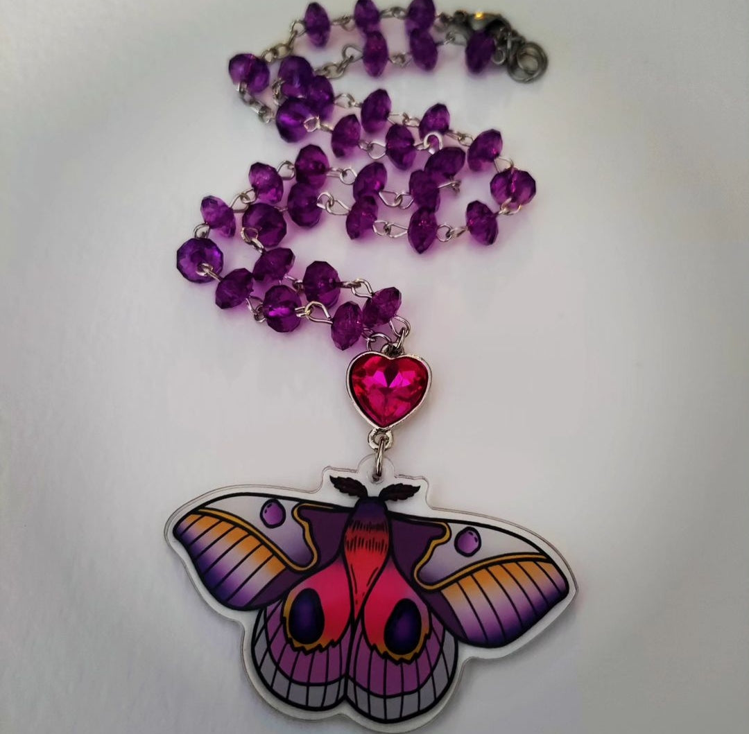 Purple Butterfly Necklace