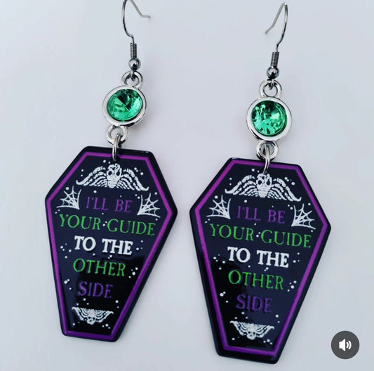 Beetlejuice "Guide to the Other Side" Earrings